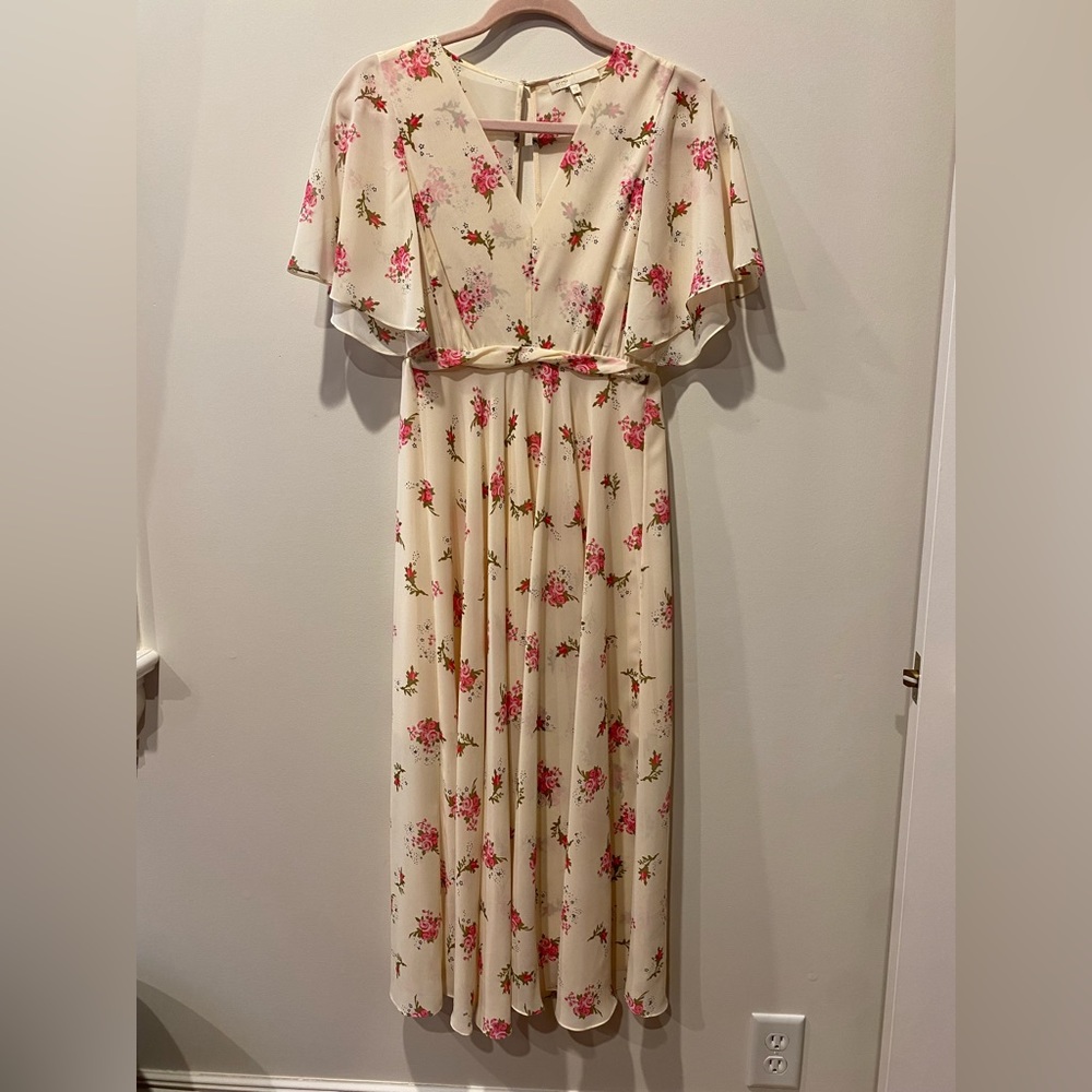 Maje floral silk dress